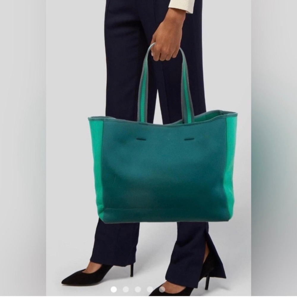Summersalt On-the-Go Tote Bag‎ Womens Large Green Colorblock Good Recycled Eco